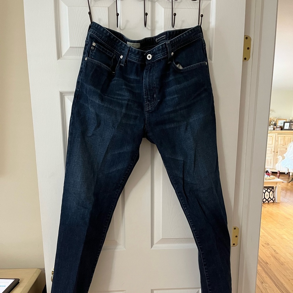 AG Adriano Goldschmied Men's Slim Straight Jeans - Dark Blue